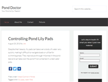 Tablet Screenshot of ponddoctor.com